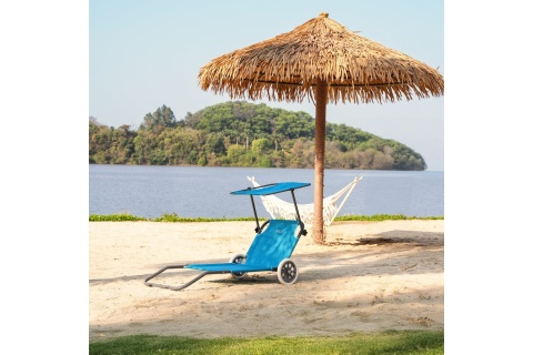 LEŻAK Z DASZKIEM NIEBIESKI NC3307 /NILS