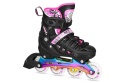 ŁYŻWOROLKI LED 4W1 RÓŻOWE Z WYM. PŁOZĄ HOKEJOWĄ RAINBOW ROZM. S(31-34) NH10905 /NILS EXTREME