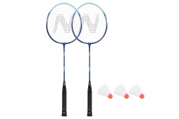 RAKIETY DO BADMINTONA ALUMINIOWE + 3 LOTKI + POKROWIEC 1/2 NRZ210 ZESTAW/NILS