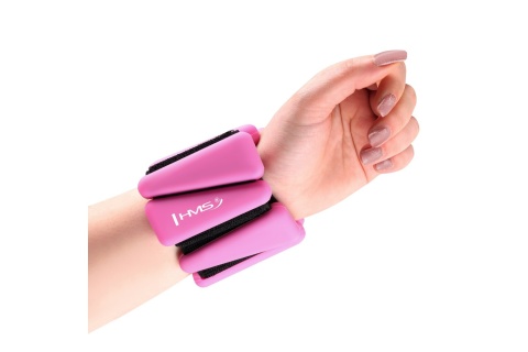 SILIKONOWE RÓŻOWE OBCIĄŻNIKI DO ĆWICZEŃ NA KOSTKI I NADGARSTKI SNK01 PINK /HMS