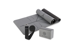 ZESTAW DO JOGI SZARA MATA TPE YM10 + KOSTKA KJ02 + PASEK SJ02 /HMS