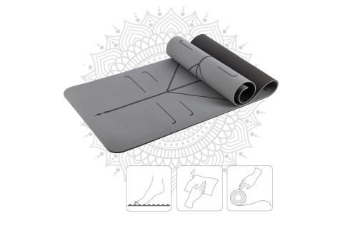 ZESTAW DO JOGI SZARA MATA TPE YM10 + KOSTKA KJ02 + PASEK SJ02 /HMS