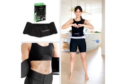 HULA HOP MAGNETYCZNY Z LICZNIKIEM BLUE HHM15 + PAS BR163 BLACK PLUS SIZE ZESTAW /HMS