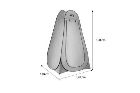 PRZEBIERALNIA TURYSTYCZNA SZARA NC1706 /NILS CAMP