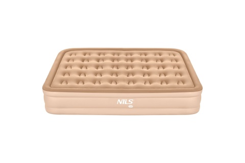 MATERAC DWUOSOBOWY KING SIZE BEŻOWY + POMPKA ELEKTRYCZNA NC2808 /NILS CAMP
