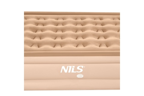 MATERAC DWUOSOBOWY KING SIZE BEŻOWY + POMPKA ELEKTRYCZNA NC2808 /NILS CAMP