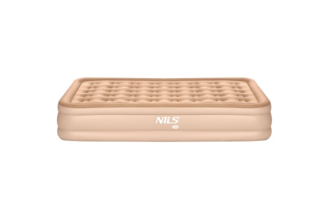 MATERAC DWUOSOBOWY KING SIZE BEŻOWY + POMPKA ELEKTRYCZNA NC2808 /NILS CAMP