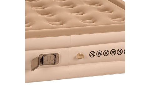 MATERAC DWUOSOBOWY KING SIZE BEŻOWY + POMPKA ELEKTRYCZNA NC2808 /NILS CAMP