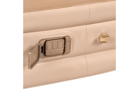 MATERAC DWUOSOBOWY KING SIZE BEŻOWY + POMPKA ELEKTRYCZNA NC2808 /NILS CAMP