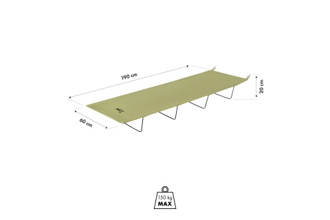 ŁÓŻKO POLOWE ULTRA LIGHT ZIELONE NC3504 /NILS CAMP