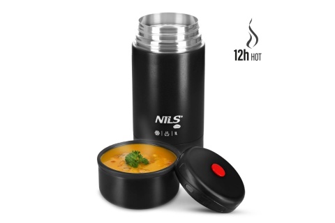 TERMOS OBIADOWY 1000ML CZARNY NC3802 /NILS CAMP