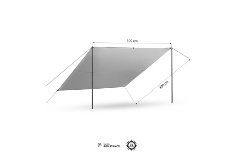 PŁACHTA BIWAKOWA KEMPINGOWA 300X300 CM ZIELONA NC17107 TARP /NILS CAMP