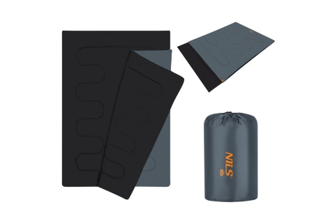 ŚPIWÓR PODWÓJNY ANTRACYT-POMARAŃCZ NC2001 /NILS CAMP