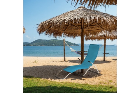 LEŻAK PLAŻOWY TURKUSOWY NC3017 /NILS