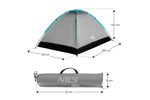 NAMIOT KEMPINGOWY SZARY NC3021 /NILS CAMP