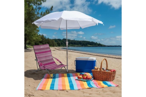 KRZESŁO PLAŻOWE RÓŻOWE NC3035 /NILS