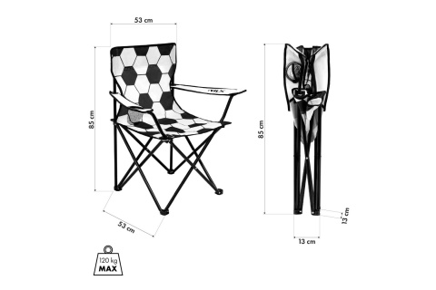 KRZESŁO SKŁADANE BIAŁO-CZARNE NC3303 /NILS