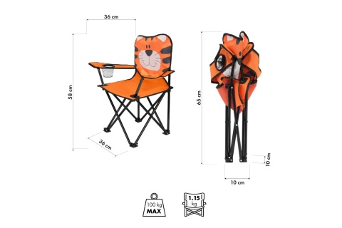 KRZESŁO SKŁADANE TIGER NC3305 /NILS FUN
