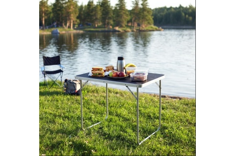 STÓŁ KEMPINGOWY 60X40X50 CM CIEMNOSZARY NC3401 /NILS CAMP