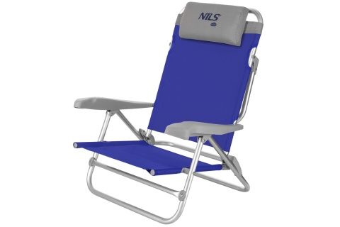 KRZESŁO TURYSTYCZNE 2W1 SKŁADANE NIEBIESKO-SZARE NC3502 /NILS CAMP