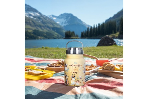 BUTELKA NA WODĘ 520ML STALOWA FOREST NC3806 /NILS CAMP