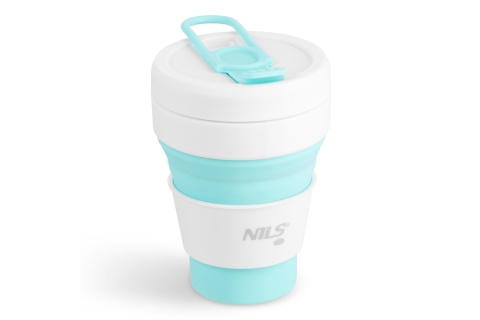 KUBEK SILIKONOWY SKŁADANY 355ML MIĘTOWY NC4103 /NILS CAMP