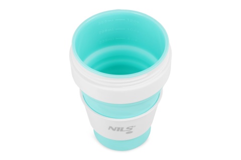 KUBEK SILIKONOWY SKŁADANY 355ML MIĘTOWY NC4103 /NILS CAMP