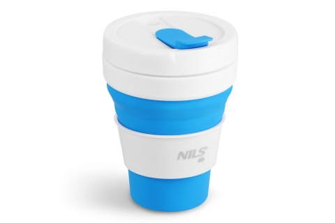 KUBEK SILIKONOWY SKŁADANY 475ML NIEBIESKI NC4103 /NILS CAMP