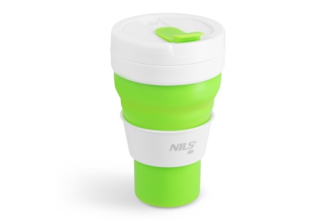 KUBEK SILIKONOWY SKŁADANY 600ML JASNO ZIELONY NC4103 /NILS CAMP