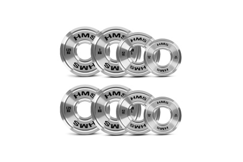 TALERZE OLIMPIJSKIE STALOWE KALIBROWANE ZESTAW 2 X 0.25-1.25KG (6 KG) TOS /HMS