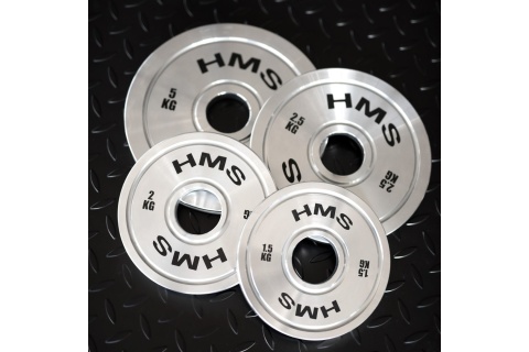 TALERZE OLIMPIJSKIE STALOWE KALIBROWANE ZESTAW 2 X 1.5-5.0KG (22 KG) TOS /HMS