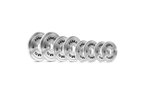 TALERZE OLIMPIJSKIE STALOWE KALIBROWANE ZESTAW 2 X 1.5-5.0KG (22 KG) TOS /HMS