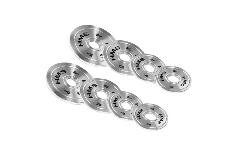 TALERZE OLIMPIJSKIE STALOWE KALIBROWANE ZESTAW 2 X 1.5-5.0KG (22 KG) TOS /HMS