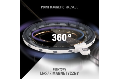 HULA HOP MAGNETYCZNY CZARNY Z LICZNIKIEM HHM15 + PAS WYSZCZUPLAJĄCY CZERWONY BR163 /HMS