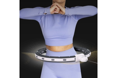 HULA HOP MAGNETYCZNY CZARNY Z LICZNIKIEM HHM15 + PAS WYSZCZUPLAJĄCY CZERWONY BR163 /HMS