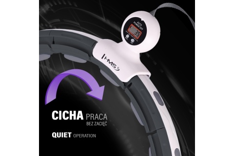 HULA HOP MAGNETYCZNY CZARNY Z LICZNIKIEM HHM15 + PAS WYSZCZUPLAJĄCY CZERWONY BR163 /HMS