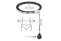 HULA HOP MAGNETYCZNY CZARNY Z LICZNIKIEM HHM15 + PAS WYSZCZUPLAJĄCY CZERWONY BR163 /HMS