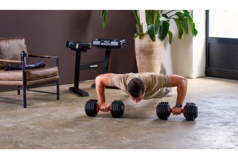 HANTLE REGULOWANE ZE STOJAKIEM ZESTAW 2X25 KG STRONGLOCK 4.0 HAMMER