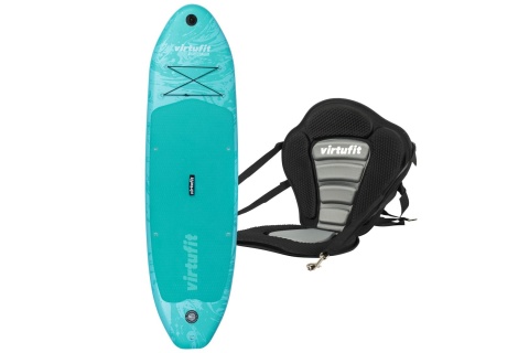 DESKA SUP TURKUSOWA - Z SIEDZENIEM KAJAKOWYM, AKCESORIAMI I TORBĄ DO NOSZENIA - CRUISER 305 /VIRTUFIT