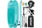 DESKA SUP TURKUSOWA - Z SIEDZENIEM KAJAKOWYM, AKCESORIAMI I TORBĄ DO NOSZENIA - CRUISER 305 /VIRTUFIT