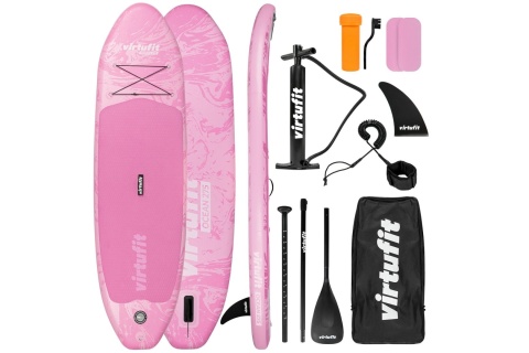 DESKA SUP RÓŻOWA - Z AKCESORIAMI I TORBĄ DO NOSZENIA - OCEAN 275 /VIRTUFIT