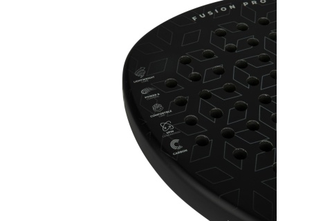RAKIETA PADEL FUSION PRO - CZARNO-SREBRNA /VIRTUFIT