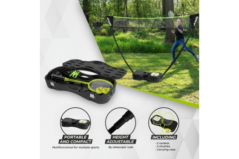ZESTAW DO BADMINTONA I TENISA PRZENOŚNY 2W1 /VIRTUFIT