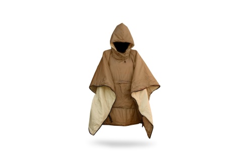 PONCZO KEMPINGOWE CIENKIE Z OGRZEWACZEM BRĄZOWE /OFFLANDER