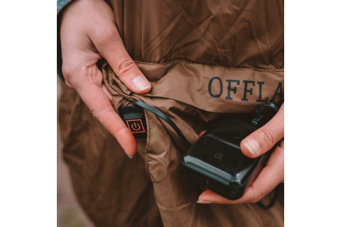 PONCZO KEMPINGOWE CIENKIE Z OGRZEWACZEM BRĄZOWE /OFFLANDER