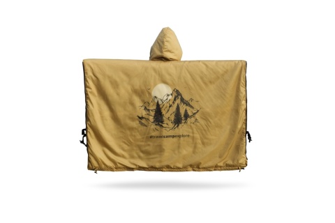 PONCZO KEMPINGOWE CIENKIE Z OGRZEWACZEM SZAMPAN /OFFLANDER