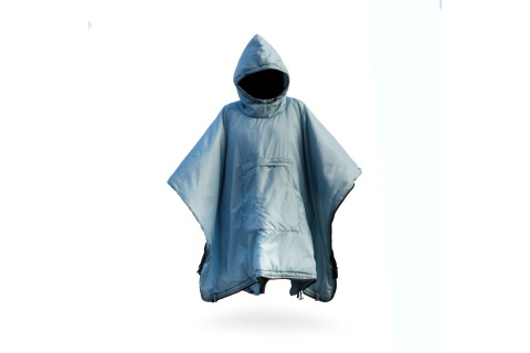 PONCZO KEMPINGOWE GRUBE Z OGRZEWACZEM BŁĘKIT /OFFLANDER