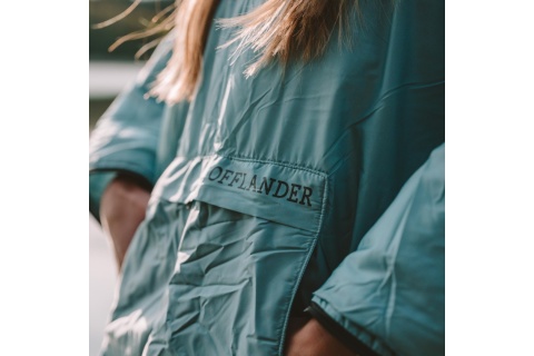 PONCZO KEMPINGOWE GRUBE Z OGRZEWACZEM BŁĘKIT /OFFLANDER