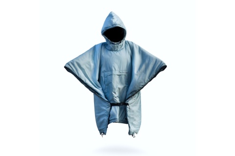 PONCZO KEMPINGOWE GRUBE Z OGRZEWACZEM BŁĘKIT /OFFLANDER