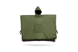 PONCZO KEMPINGOWE OCIEPLANE WODOODPORNE ZIELONO-BRĄZOWE /OFFLANDER